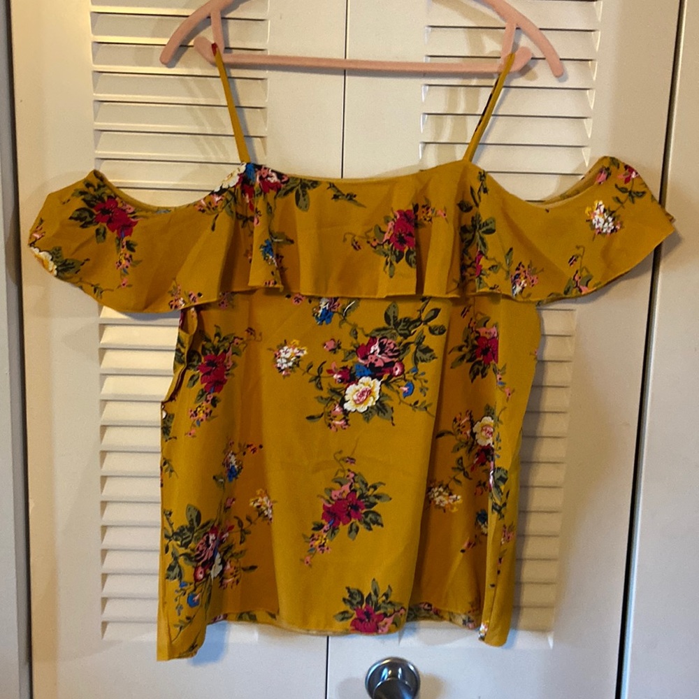shoulder strap cold shoulder top